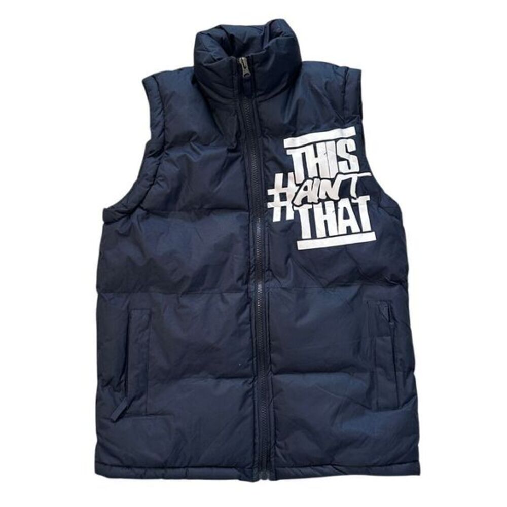 Advance Kids This Ain't That Navy Blue Puffer Vest Winter Outerwear‎ Size 8